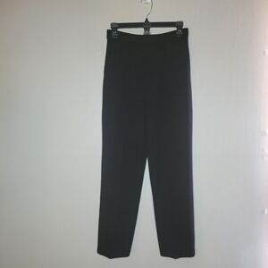 St. John Basics Pants Santana Knit Women's Black Straight Leg Pleated Resortwear